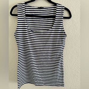Zara Black and white Fitted Tank Top